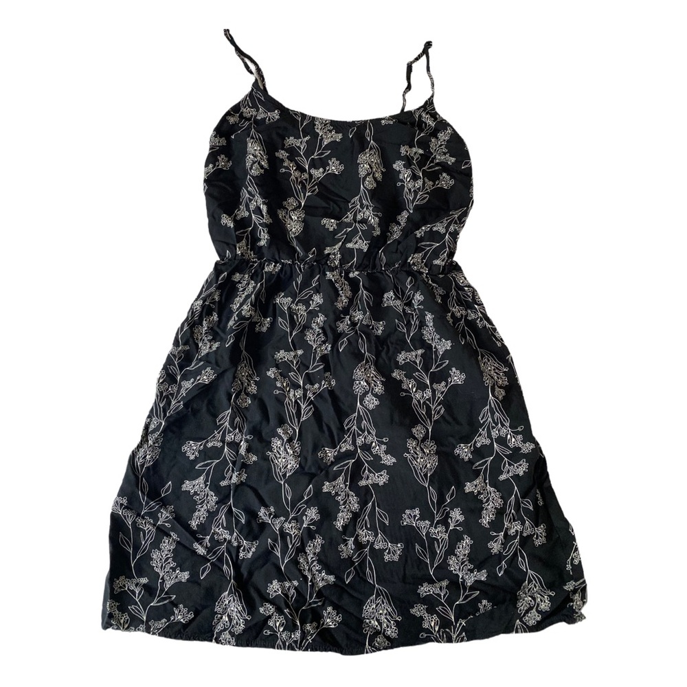 Black Floral Mini Dress 🖤